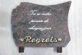 Plaque funéraire "Regrets" - 60€