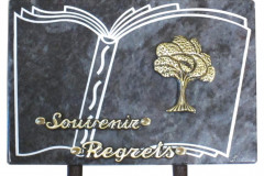 Plaque souvenir regrets arbre - 60€